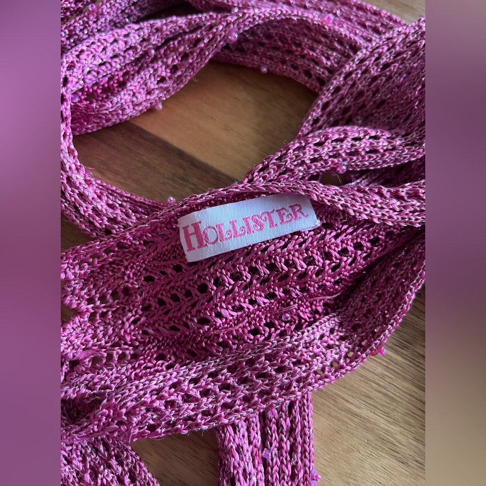 Y2K Hollister Pink Beaded Scarf/Belt
